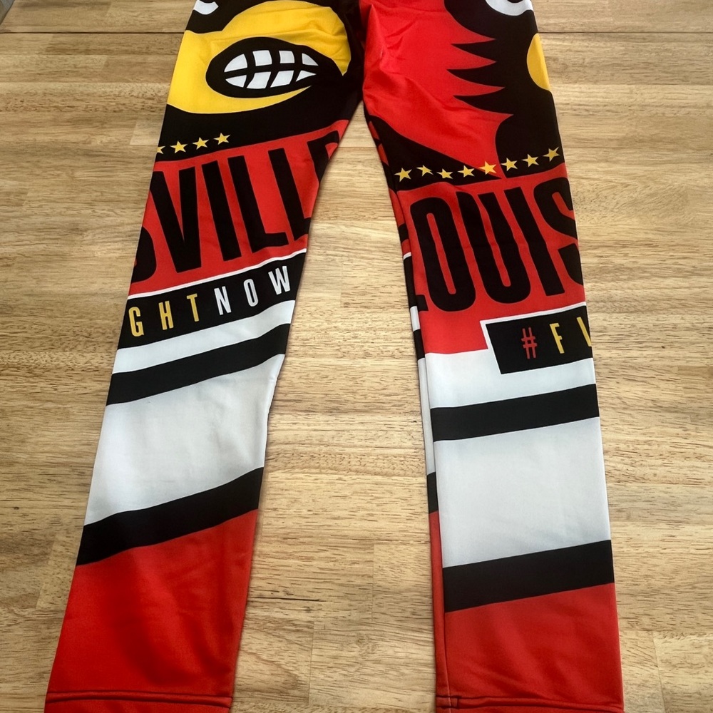 Red and Black Graphic Sweatpants for Active Style